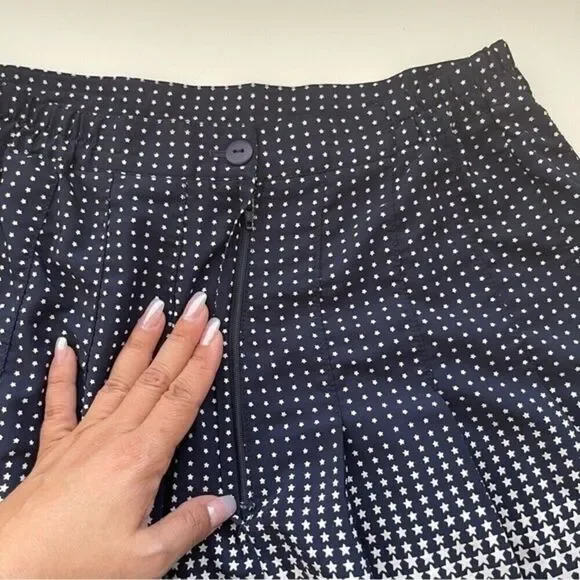 Tail Vintage Pleated Mini Skirt 8 Small USA Blue Stars Stripe America Patriotic - Picture 5 of 11